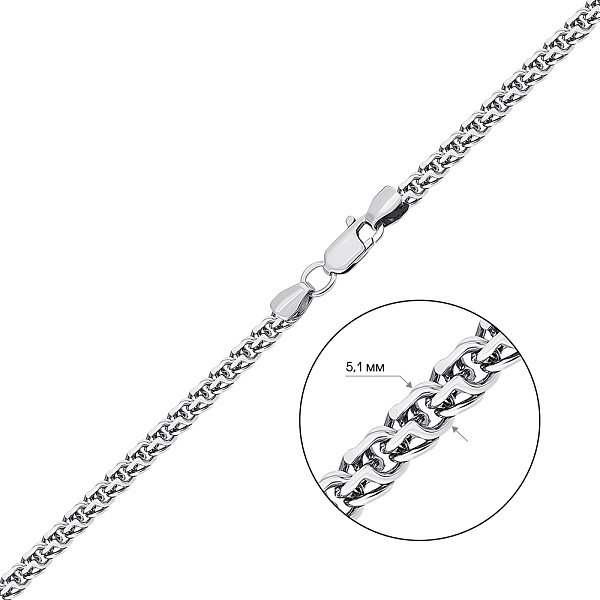 Срібний ланцюжок Бісмарк Ромб (арт. 03022738ч) – зображення 2