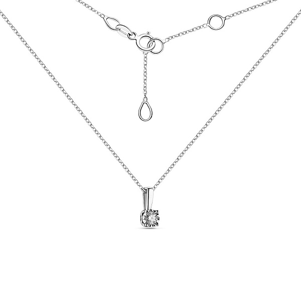 Колье золотое с бриллиантом (арт. Ц341086010б) – изображение 2