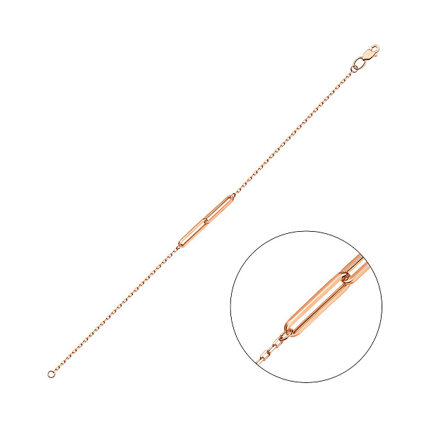 Тонкий браслет "Звенья" из красного золота (арт. 325305) – изображение 1