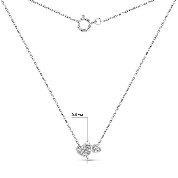 Кольє з білого золота з діамантами (арт. Ц341290010б) – зображення 5