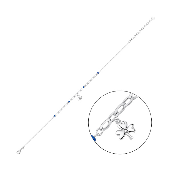 Серебряный браслет на ногу без камней (арт. 7509/5085нс) – изображение 1