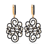 Золоті сережки з фіанітами (арт. 102984жч)