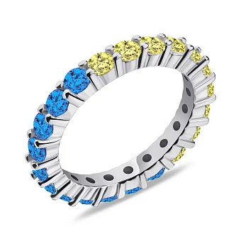 Серебряное кольцо с альпинитами (арт. 7501/5372агж)