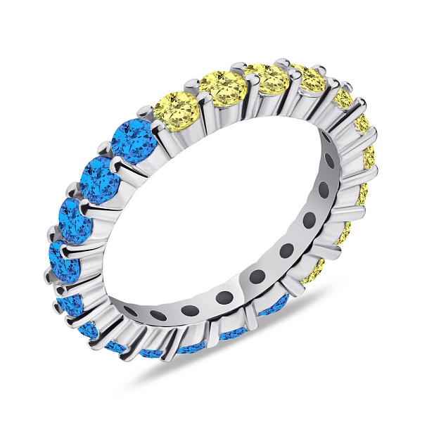 Серебряное кольцо с альпинитами (арт. 7501/5372агж) – изображение 1