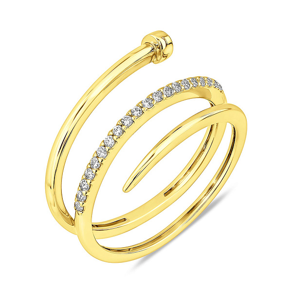 Золота каблучка з фіанітами (арт. 141032ж) – зображення 1