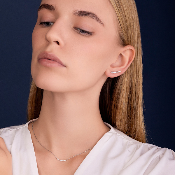 Колье из белого золота с бриллиантами (арт. Ц341355015б) – изображение 5