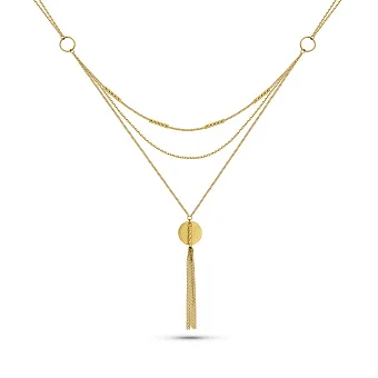 Кольє Francelli з жовтого золота без каміння (арт. 360318/3жм)