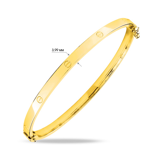 Срібний браслет-скоба з родіюванням (арт. 7509/1706/4ж) – зображення 2