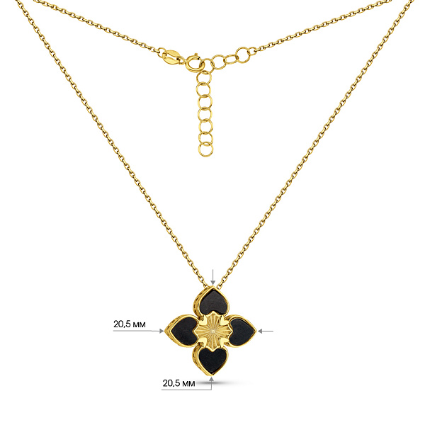 Золоте кольє з оніксом (арт. 352880жо) – зображення 3