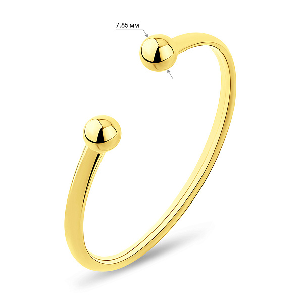 Жесткий браслет из желтого золота (арт. 326544ж) – изображение 2