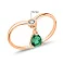 Золотое кольцо с зеленым кварцем (арт. 141273Пз) – изображение 4