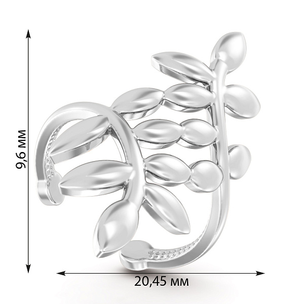 Золотая одиночная сережка-каффа (арт. 111326бЯ) – изображение 2