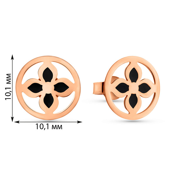 Золотые серьги-пусеты (арт. 1091290еч) – изображение 5