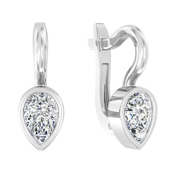 Детские золотые серьги с фианитом (арт. 110499б) – изображение 1