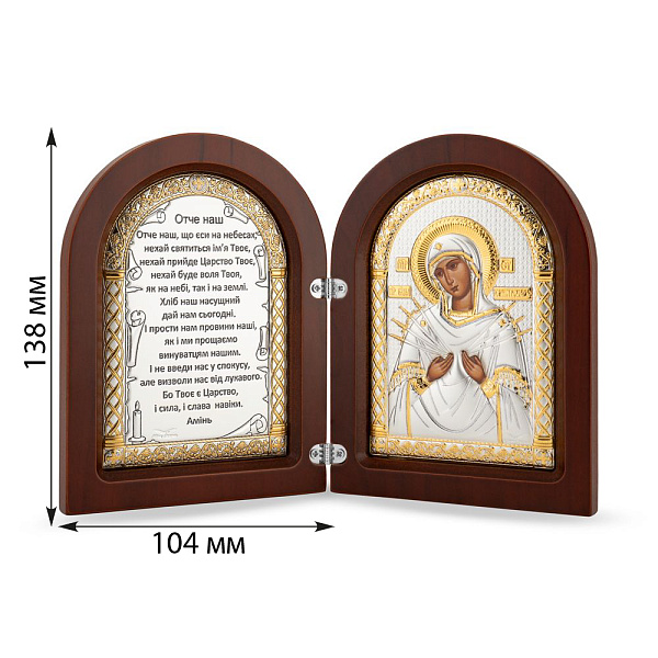 Икона Божья Матерь Семистрельная (104х138 мм) (арт. AD-3/021-006G/K/UA) – изображение 2