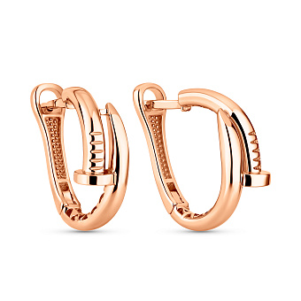 Фото Серьги Гвозди из красного золота (арт. 1092169)