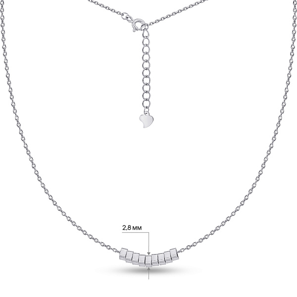 Серебряное колье без камней (арт. 7507/2215) – изображение 3