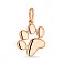 Кулон "Лапка" из красного золота (арт. 424589) – изображение 1