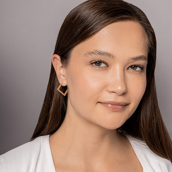 Серьги из красного золота без камней (арт. 1091938) – изображение 3