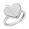 Каблучка «Серце» з білого золота (арт. 153349б) – зображення 2