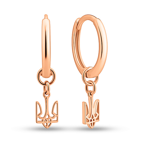 Золоті сережки Герб України (арт. 110034) – зображення 3