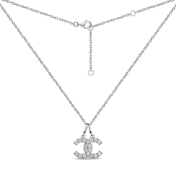 Колье серебряное с подвеской и с фианитами (арт. 7507/1640) – изображение 2