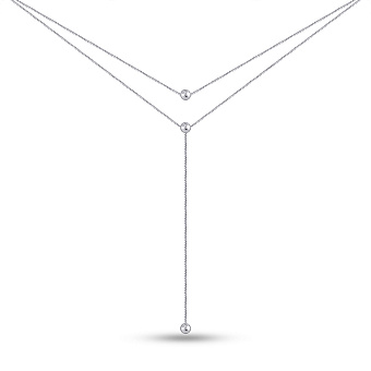 Серебряное колье-галстук (арт. 7507/2216)