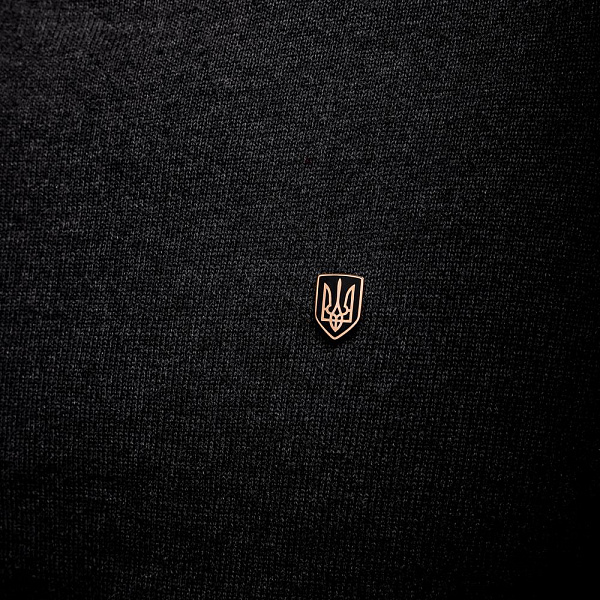 Золотий Значок Герб України-Тризуб з емаллю (арт. 360193ч) – зображення 3