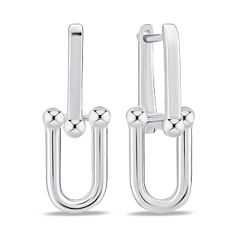 Серебряные серьги с подвеской (арт. 7502/9714)