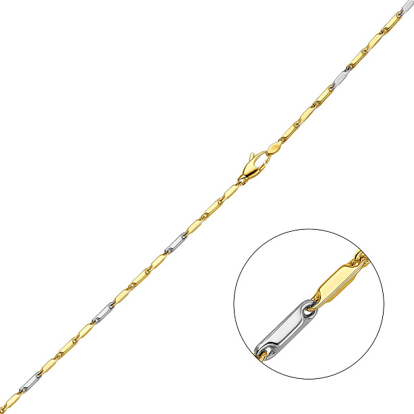 Ланцюжок з комбінованого золота (арт. 350825жр) – зображення 1