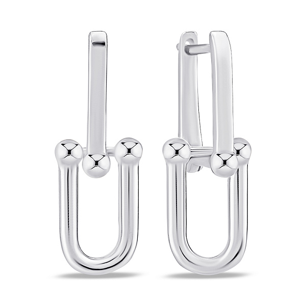 Серебряные серьги с подвеской (арт. 7502/9714) – изображение 1