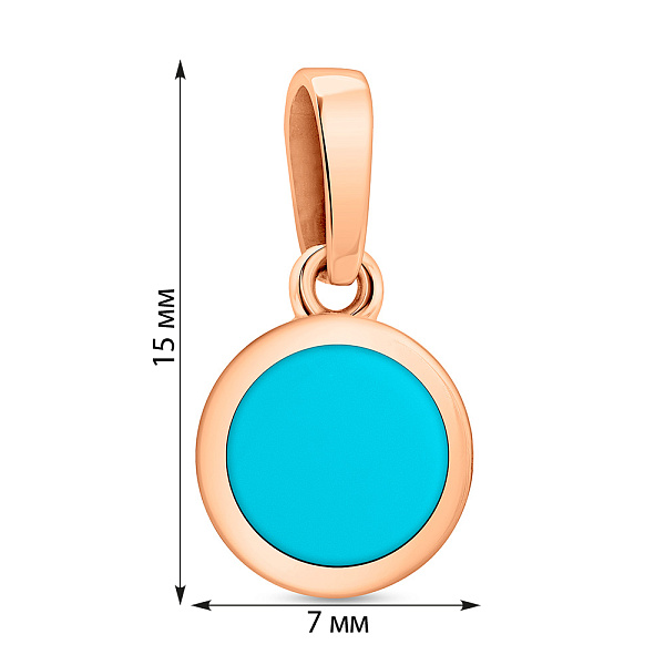 Золота підвіска Лýна з емаллю (арт. 441081ет) – зображення 9