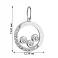 Підвіс з білого золота з фіанітами (арт. 424181б) – зображення 2