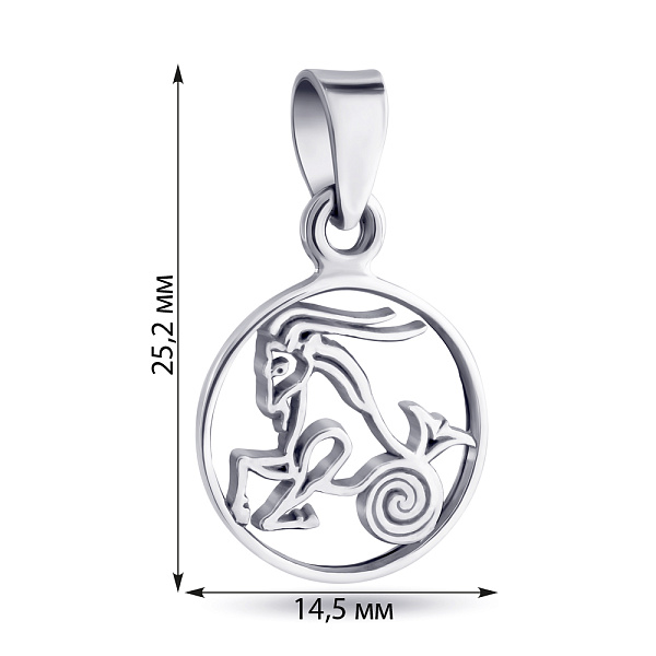 Срібний підвіс "Козеріг" (арт. 7903/3858кз) – зображення 2