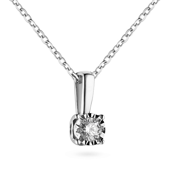 Колье золотое с бриллиантом (арт. Ц341086010б) – изображение 1