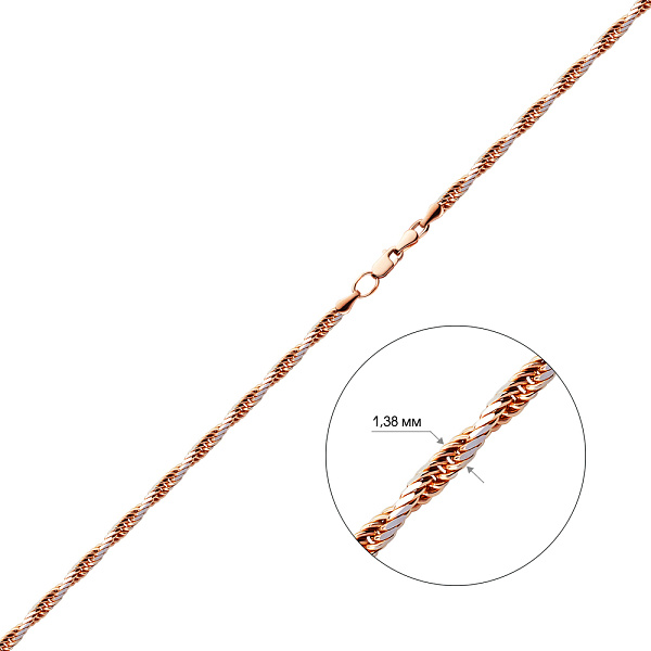 Золотая цепочка плетения Жгут (арт. ц3017704р) – изображение 2