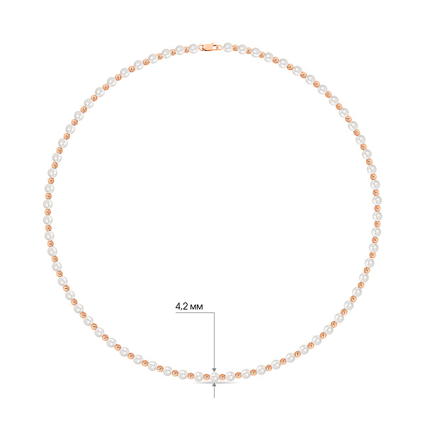 Бусы из жемчуга и золота (арт. 361402/5) – изображение 2