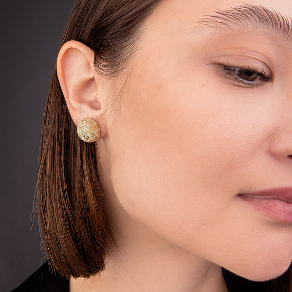 Сережки-пусети з жовтого золота (арт. 1091274/3ж) – зображення 2