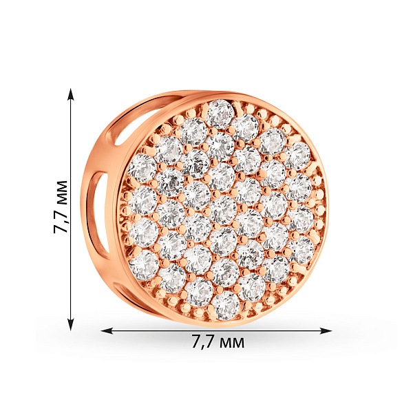 Золотой подвес с фианитами (арт. 3108707101) – изображение 2