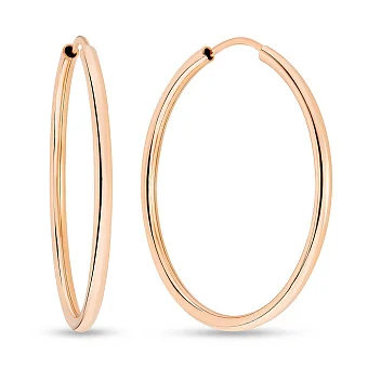 Серьги-кольца из красного золота (арт. 121900/15)