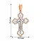 Золотий хрест з розп'яттям та діамантами (арт. П011846040кб) – зображення 3