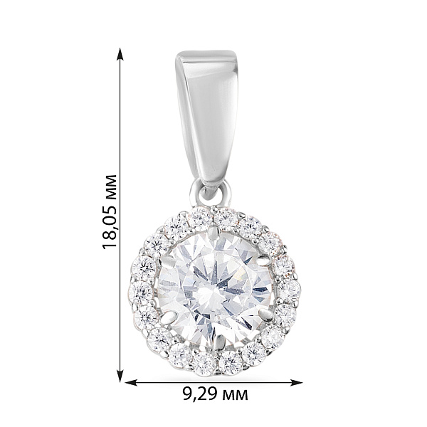 Золота підвіска з фіанітами (арт. 440422б) – зображення 3