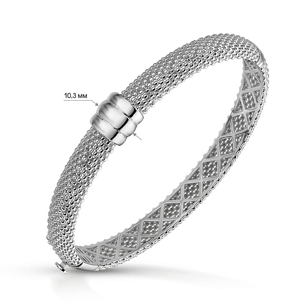 Жорсткий браслет з білого золота (арт. 3261322б) – зображення 5