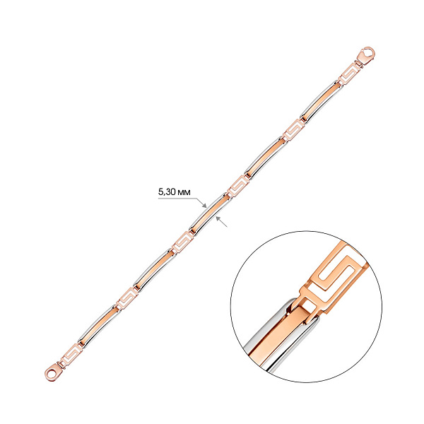 Золотий чоловічий браслет (арт. 324790кб) – зображення 4