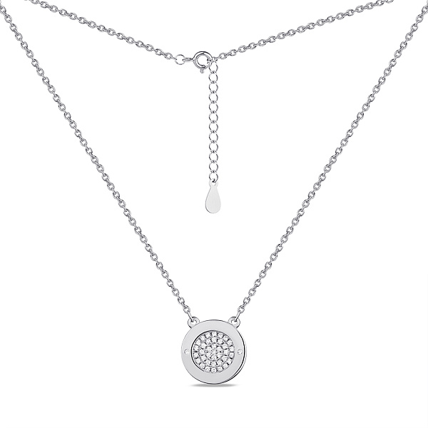 Срібне кольє з фіанітами (арт. 7507/1757) – зображення 2