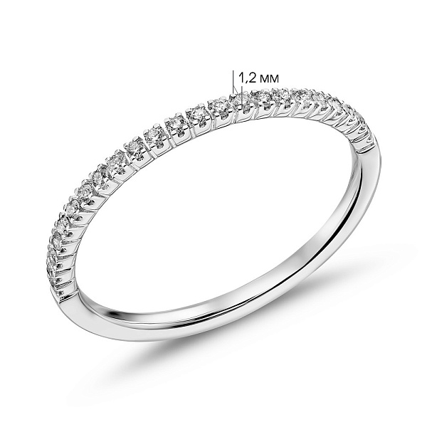 Кольцо из белого золота с бриллиантами (арт. К341427015б) – изображение 5