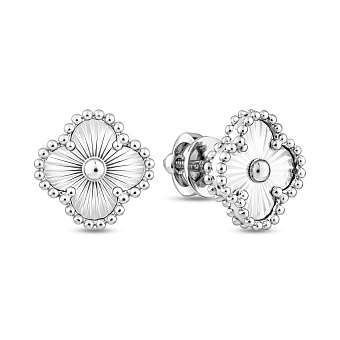 Фото Сережки з білого золота (арт. 1101267ба)