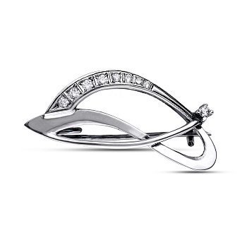 Серебряная брошь с фианитами (арт. 7905/6110011)
