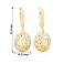 Золотые серьги с подвесками и фианитами (арт. 110417ж) – изображение 2