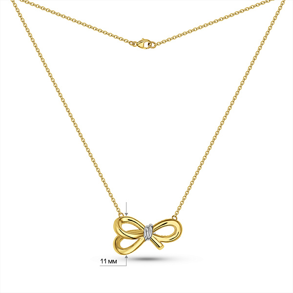 Колье из желтого золота Бантики Francelli (арт. е352976жб) – изображение 7